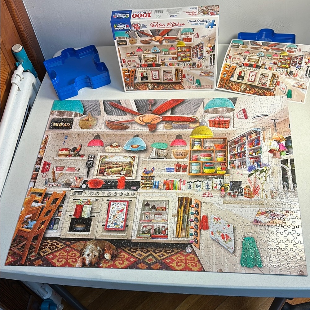 White Mountain 1,000 piece seek and find puzzle 24”x36” - Picture 3 of 12